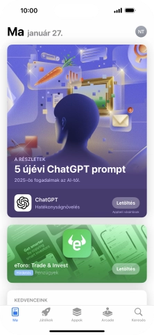 Válaszd a Keresés lehetőséget.