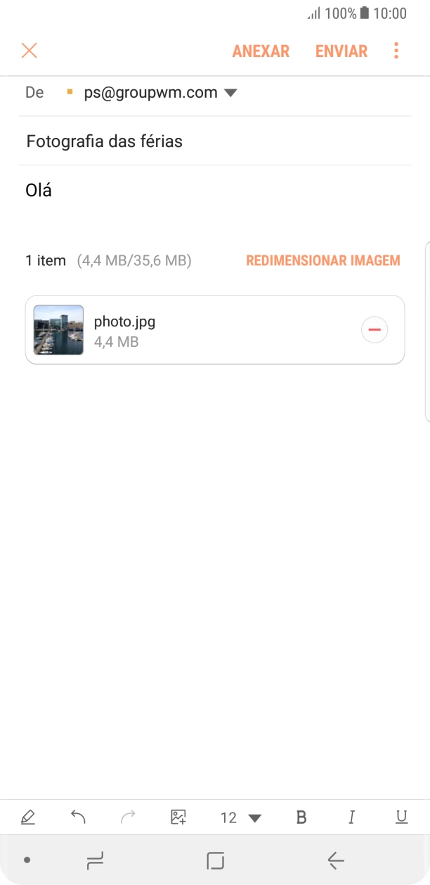 Prima ENVIAR quando terminar de escrever o seu e-mail.