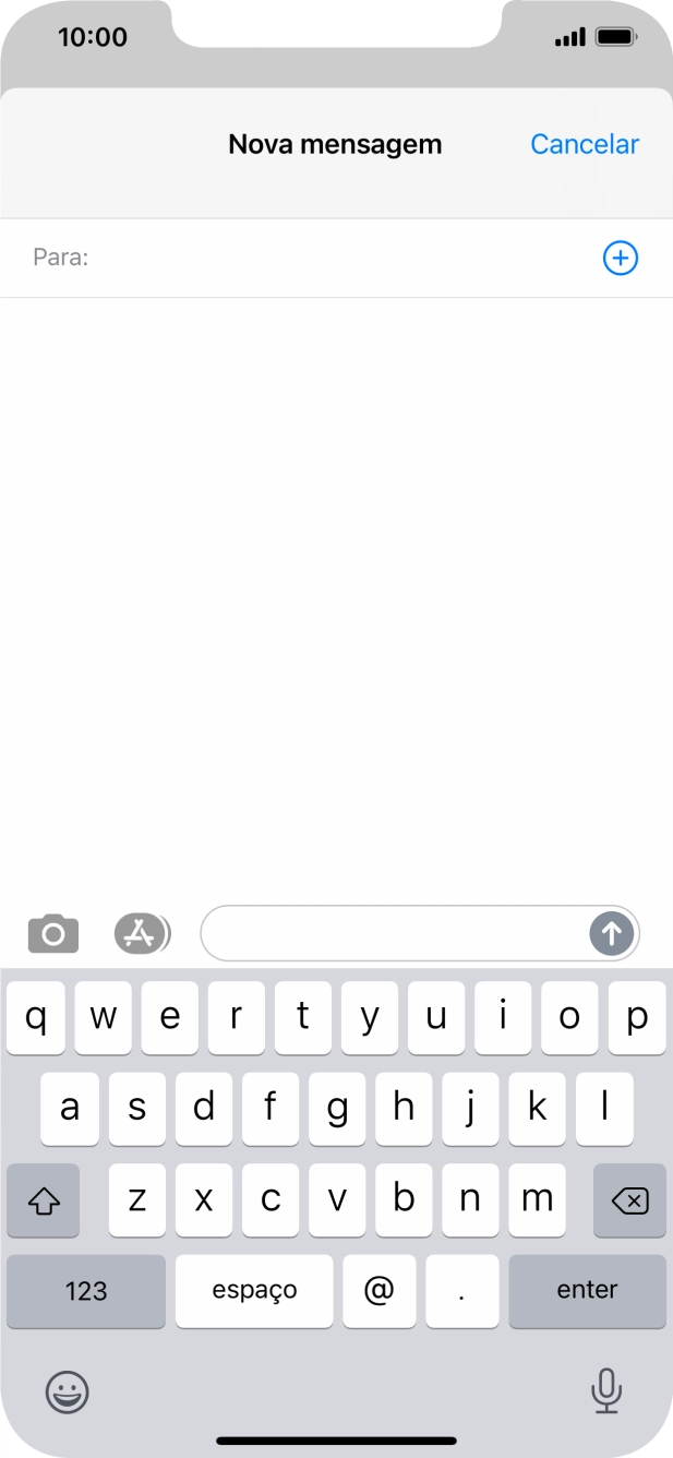 Prima Para: e introduza as primeiras letras do nome do destinatário.