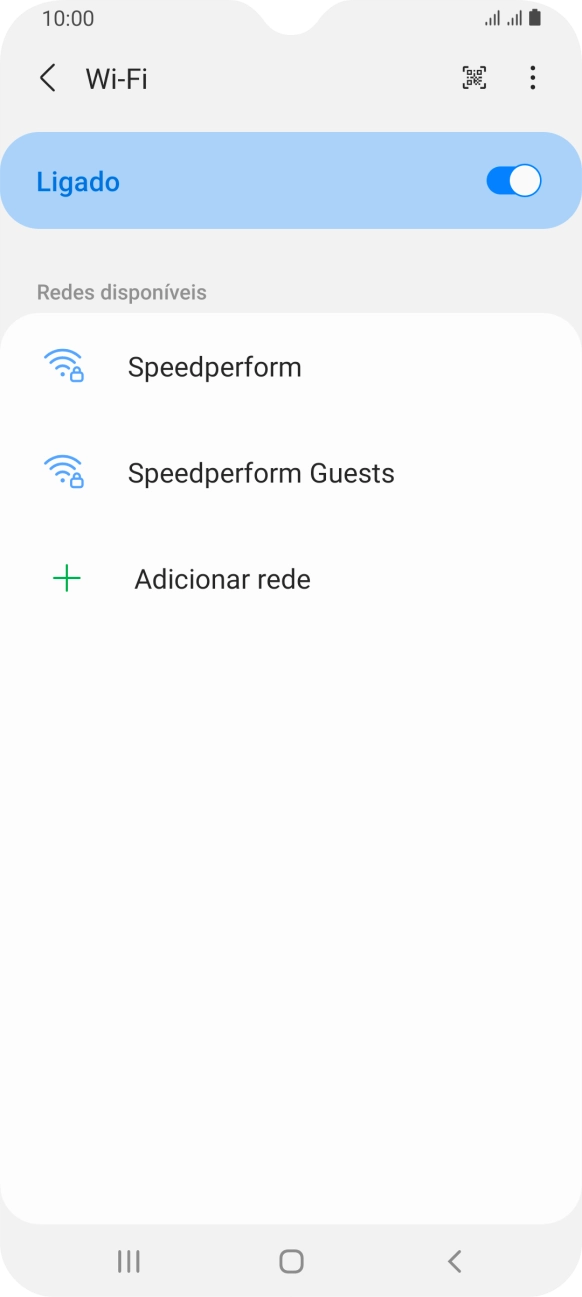 Prima o ícone de menu.