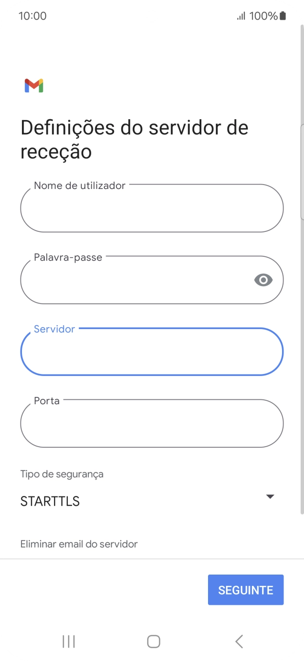 Prima Porta e insira 995.