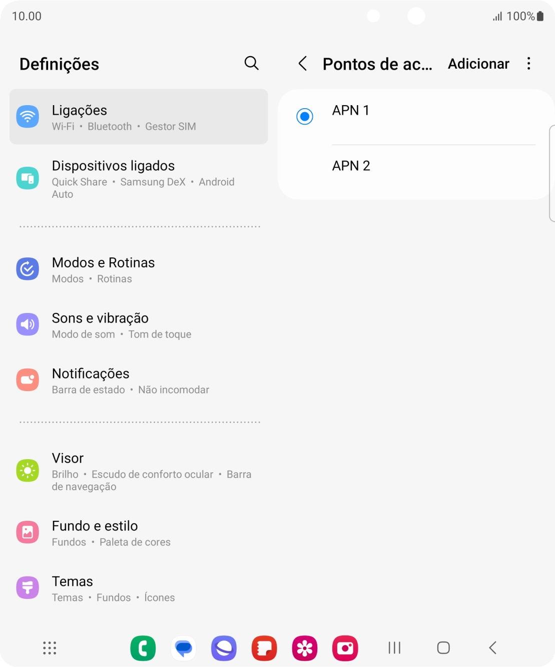 Prima a tecla de início para terminar e voltar ao ecrã inicial.