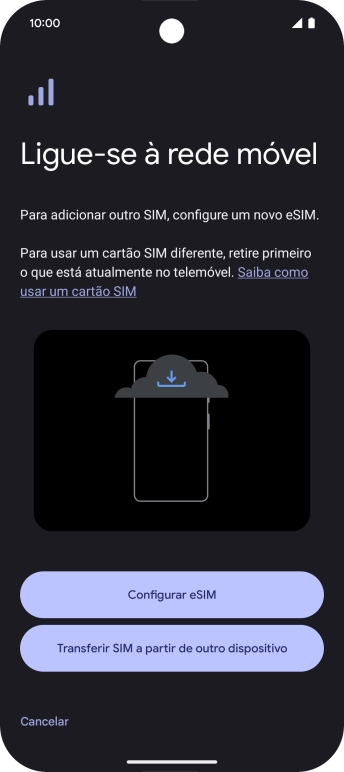 Prima Configurar eSIM.