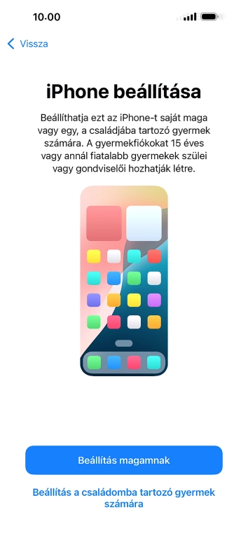 Válaszd a Beállítás magamnak lehetőséget.