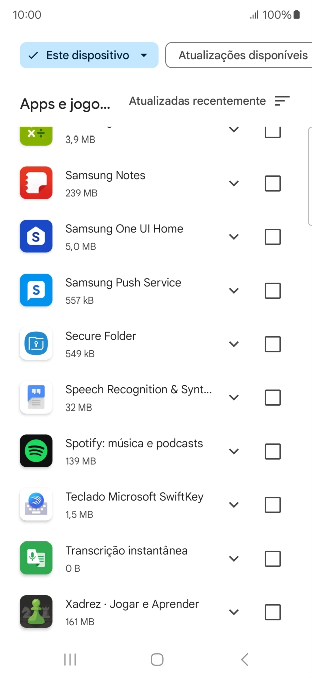 Prima a app pretendida.