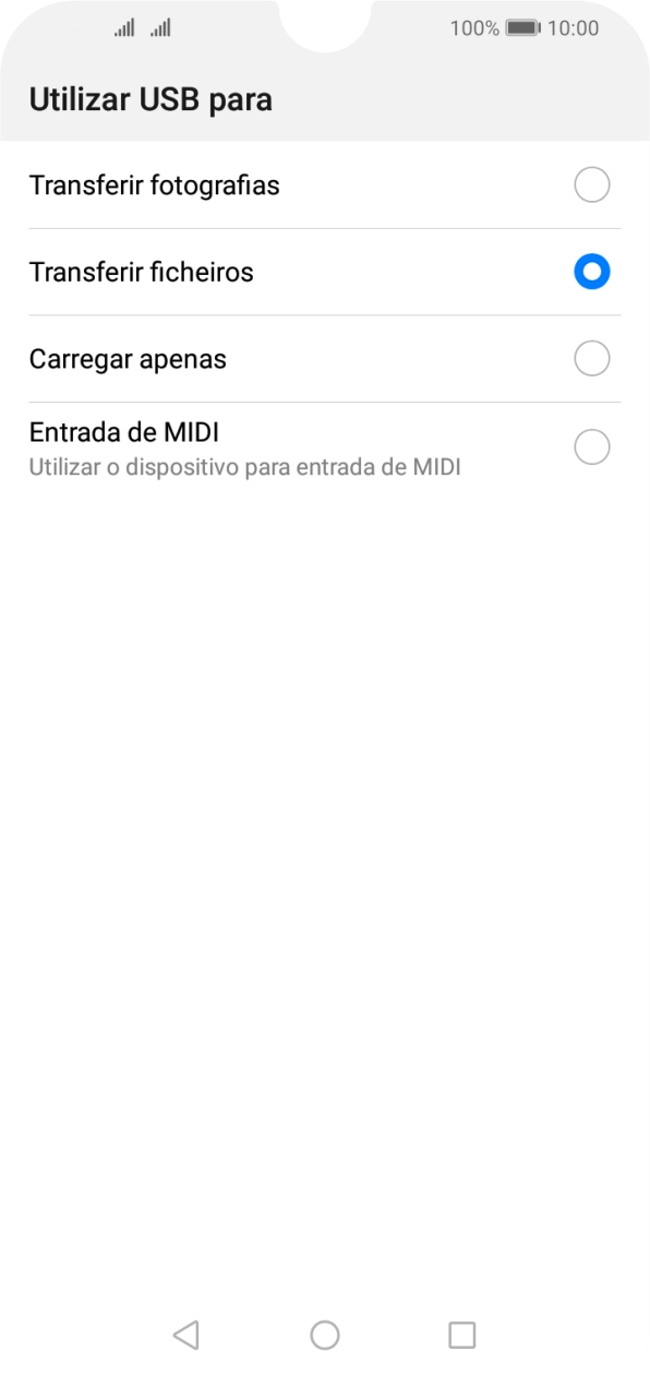 Prima Transferir ficheiros.