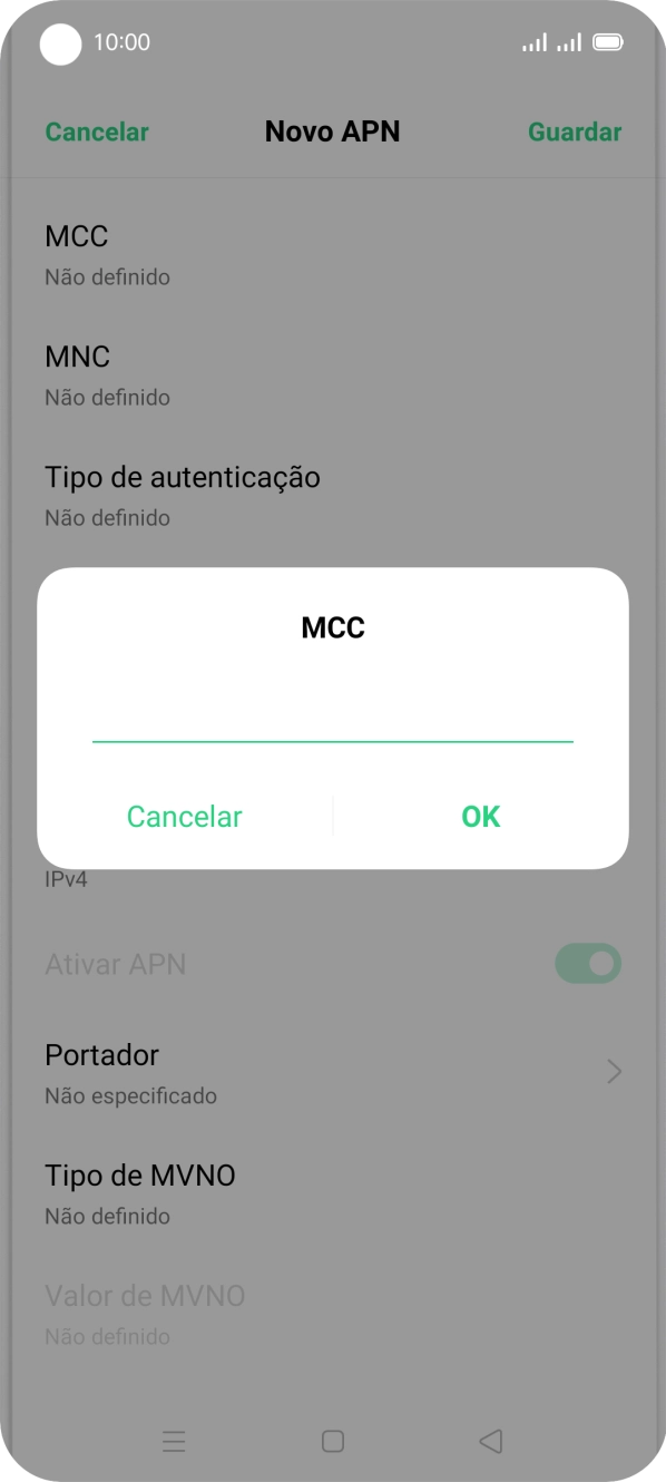 Introduza 268 e prima OK.