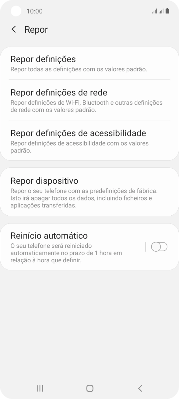 Prima Repor dispositivo.