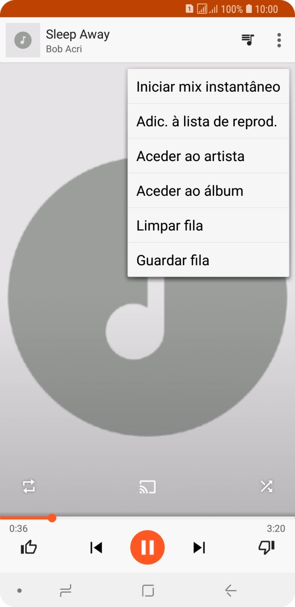 Prima Adic. à lista de reprod..