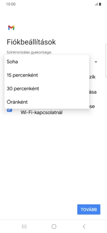 Válaszd ki a kívánt beállítást.