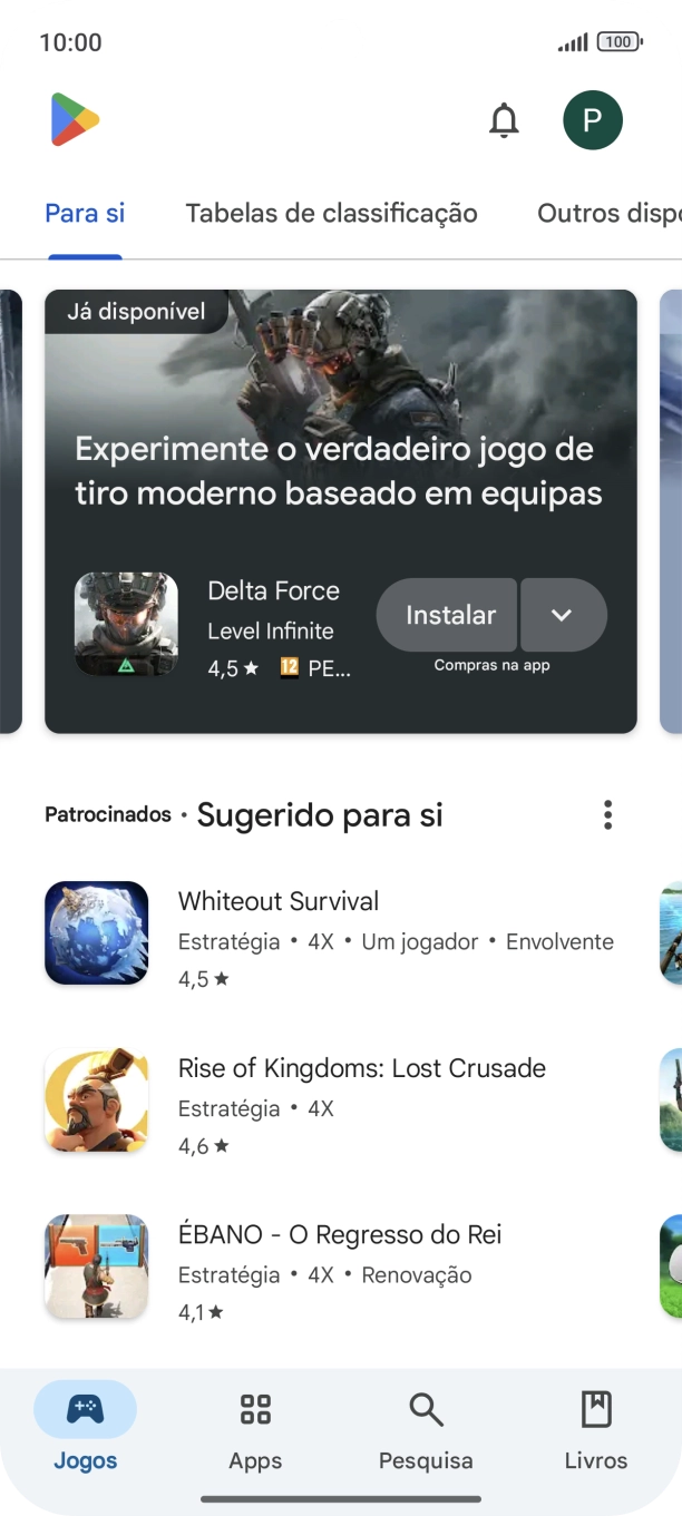 Prima o ícone de perfil.