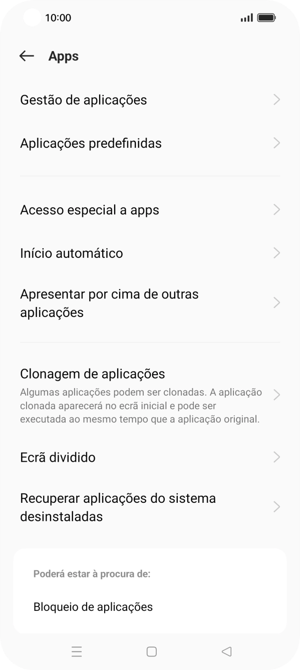 Prima Gestão de aplicações.