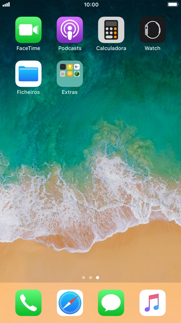 Prima firmemente a aplicação pretendida até aparecer um menu no ecrã.