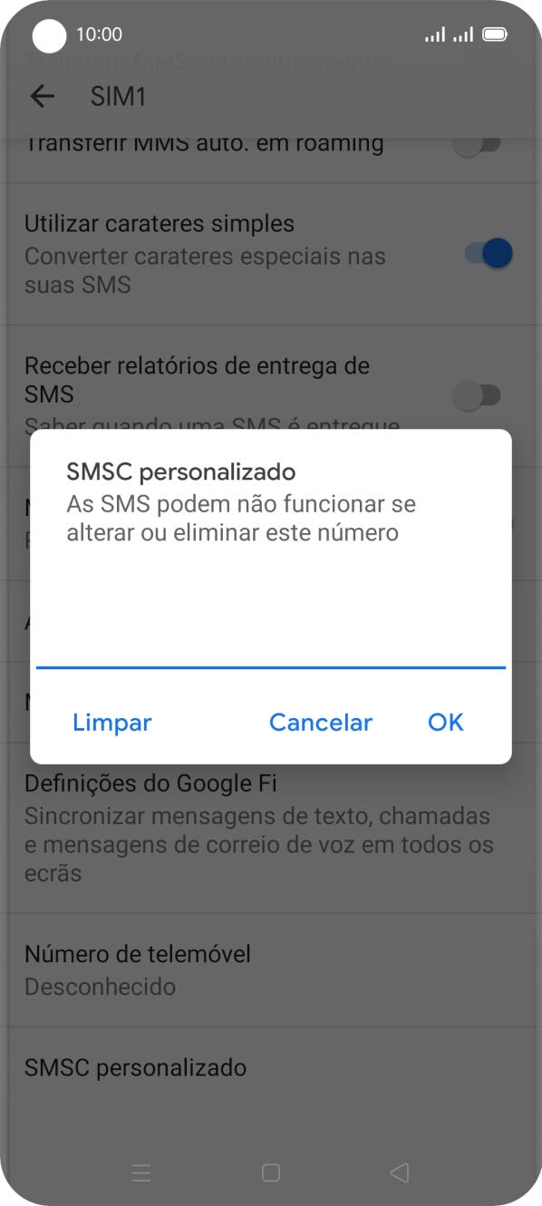 Introduza +351911616161 e prima OK.