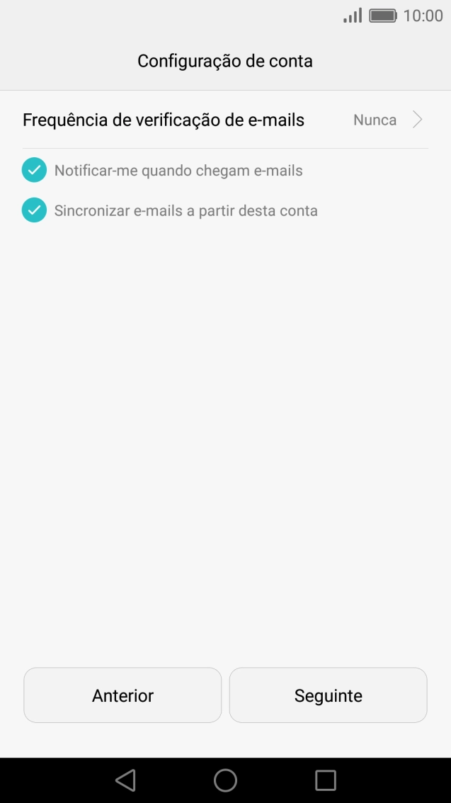 Prima Frequência de verificação de e-mails.