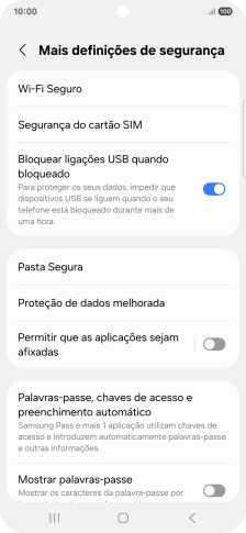 Prima Segurança do cartão SIM.