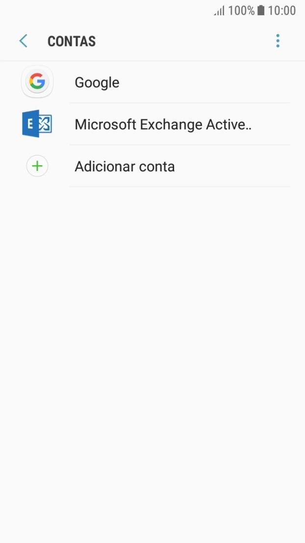 Se o ecrã mostrar esta imagem, a sua conta foi identificada e configurada automaticamente. Siga as indicações no ecrã para introduzir informações adicionais e concluir a configuração.