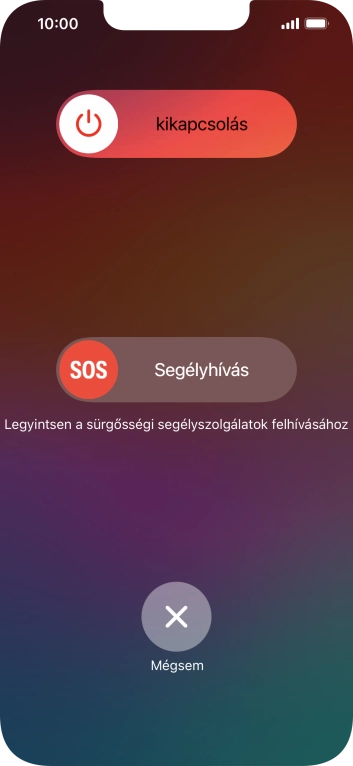 Kattints a kikapcsolás ikonra, és húzd az ikont jobbra.