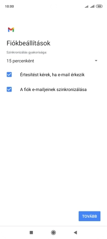 Nyisd le a „Szinkronizálás gyakorisága:” alatt legördülő menüt.