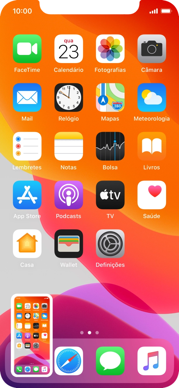 Para modificar a captura de ecrã prima a captura de ecrã e siga as indicações no ecrã para efetuar as modificações pretendidas.