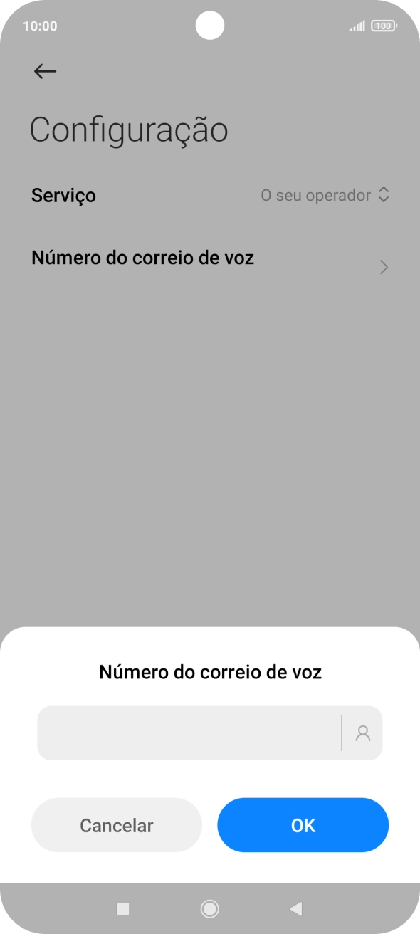 Introduza 123 e prima OK.