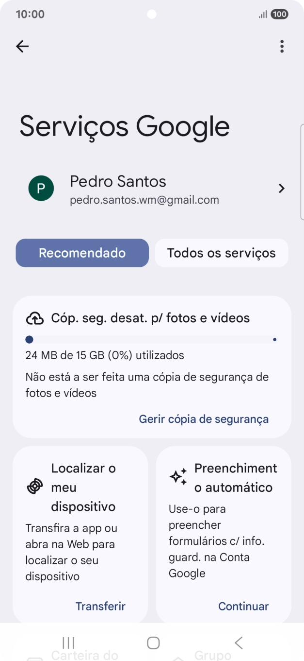 Prima Localizar o meu dispositivo.