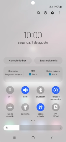 Prima o ícone de definições.