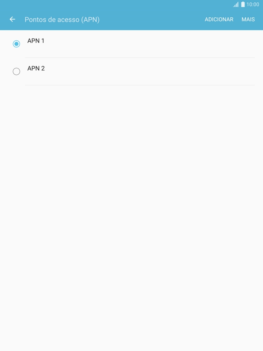 Prima o campo junto à ligação de dados pretendida para a ativar.