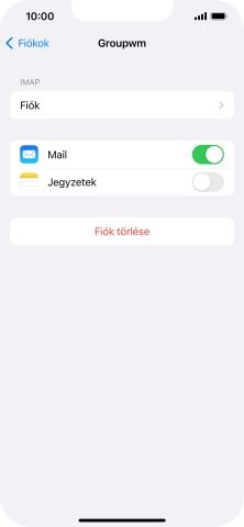 Válaszd a Fiók lehetőséget.