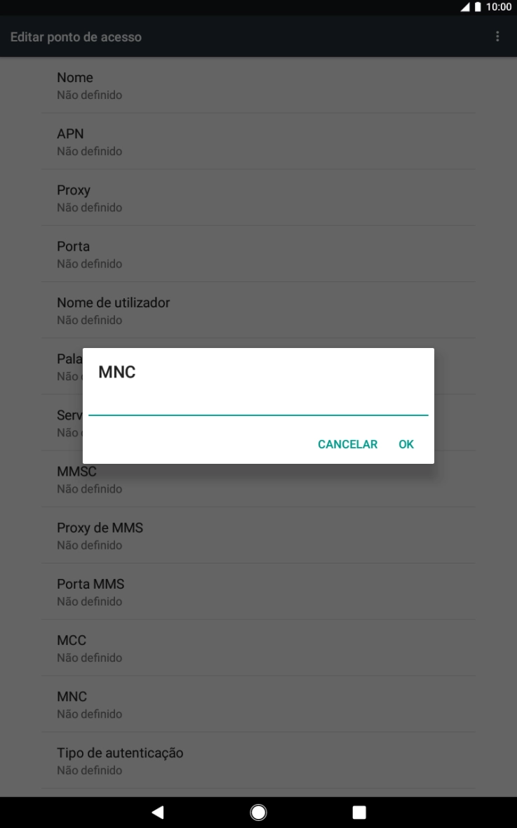 Introduza 01 e prima OK.