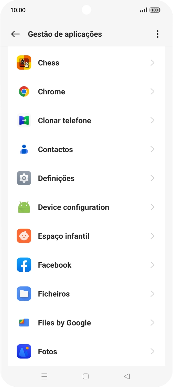 Prima a app pretendida.