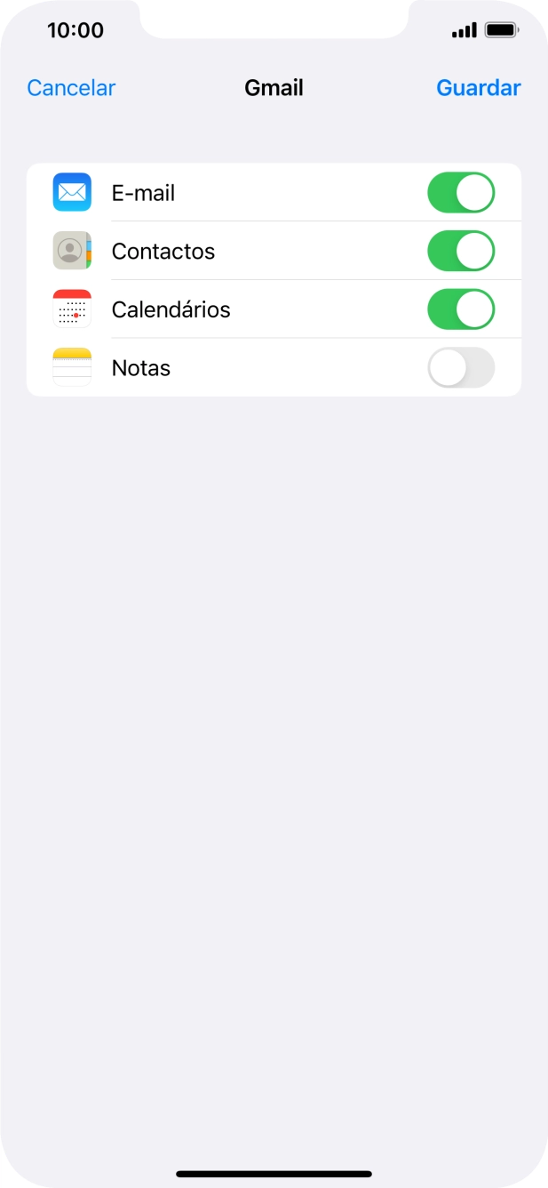 Se o ecrã mostrar esta imagem, a sua conta foi identificada e configurada automaticamente. Siga as indicações no ecrã para introduzir informações adicionais e concluir a configuração.