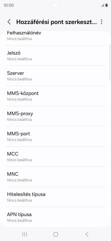 Válaszd az MMS-port lehetőséget.
