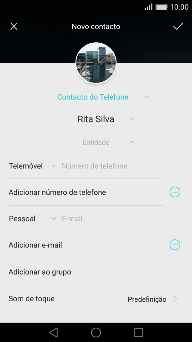 Prima Número de telefone e introduza o número de telefone pretendido.
