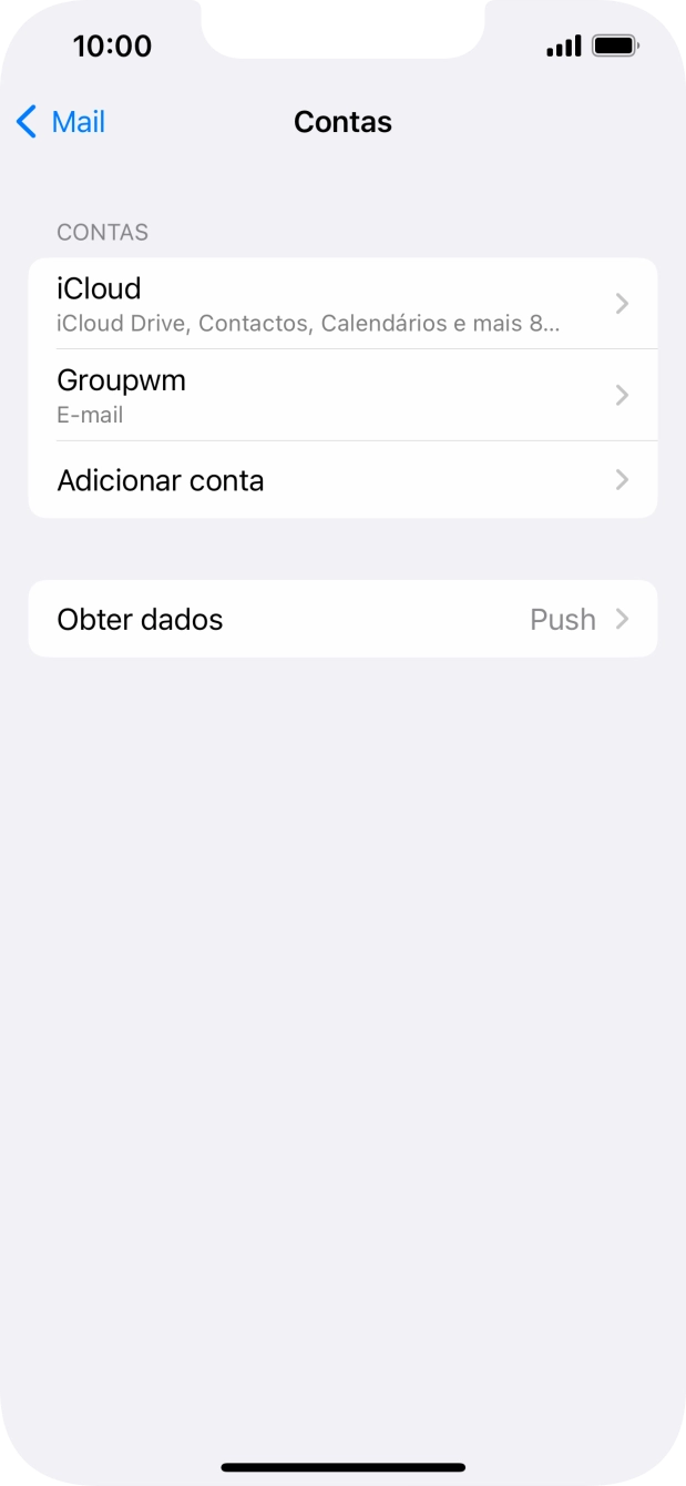 Prima o nome na conta de e-mail que acabou de criar.