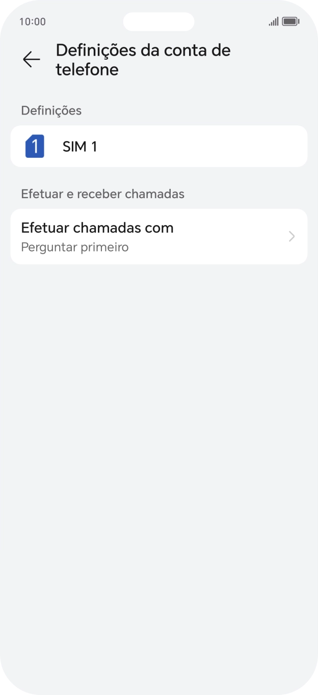 Prima o nome do cartão SIM.