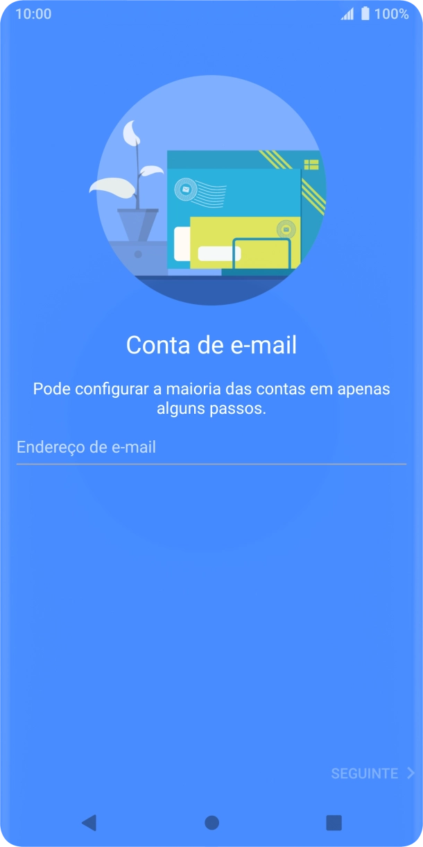 Prima Endereço de e-mail e introduza o seu endereço de e-mail.