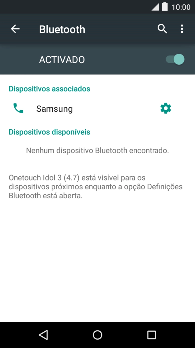 Prima a tecla de início para terminar e voltar ao ecrã inicial.
