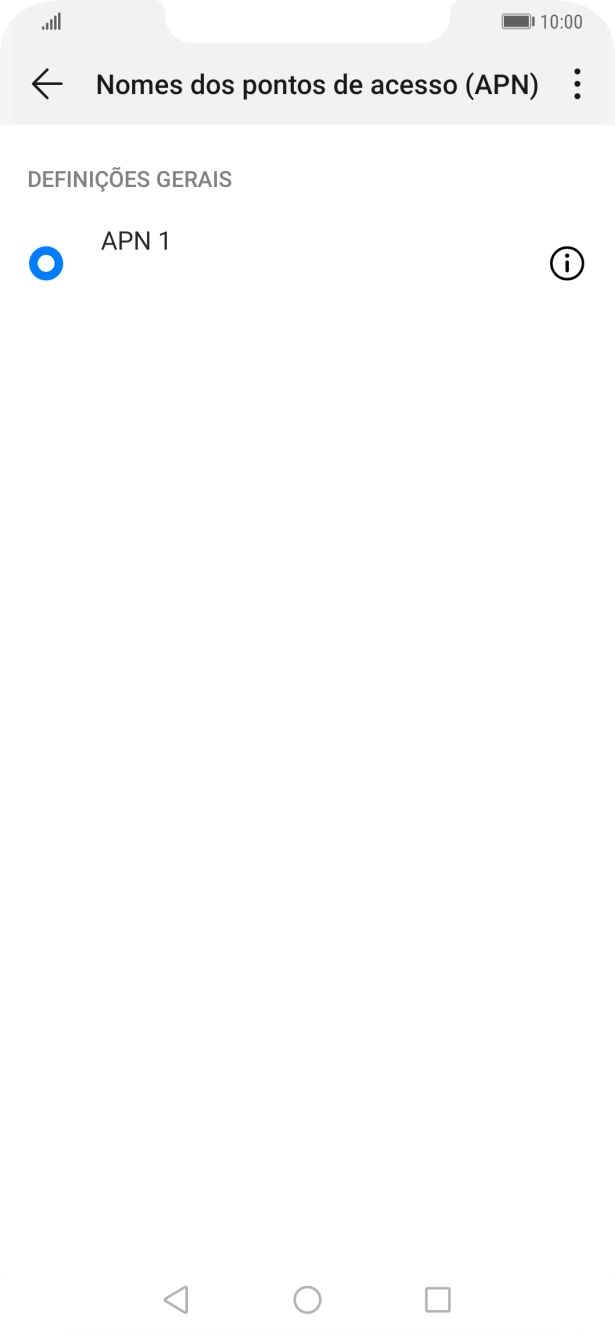 Prima o ícone de menu.