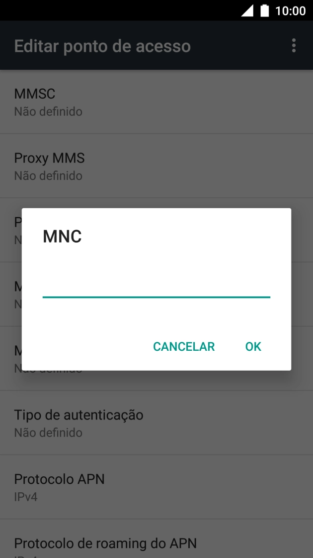 Introduza 01 e prima OK.