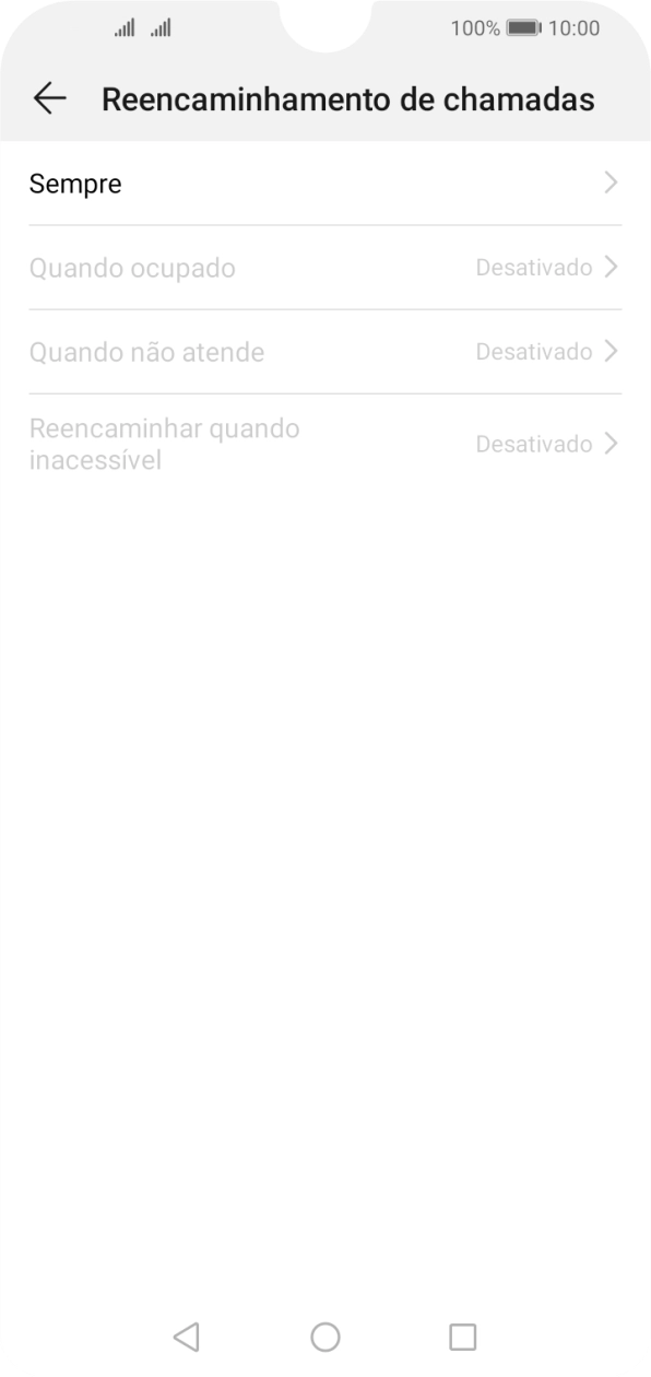 Prima o tipo de desvio pretendido.