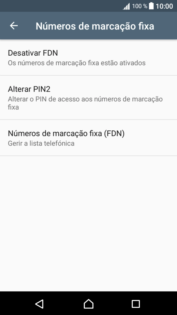 Prima Desativar FDN para desativar a marcação permitida.