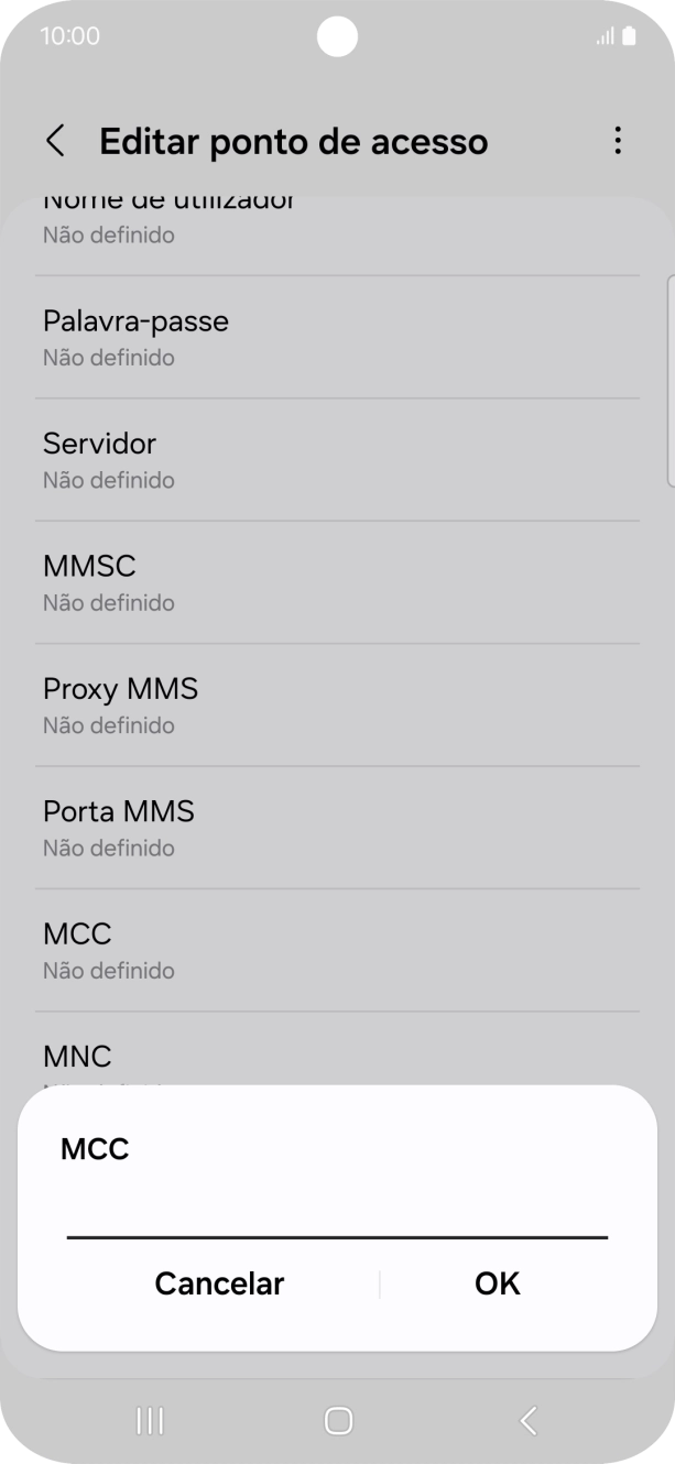 Introduza 268 e prima OK.