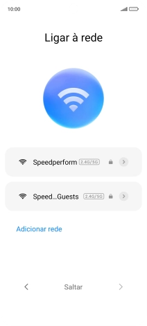 Prima a rede Wi-Fi pretendida.