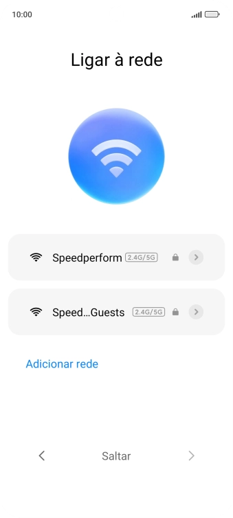 Prima a rede Wi-Fi pretendida.