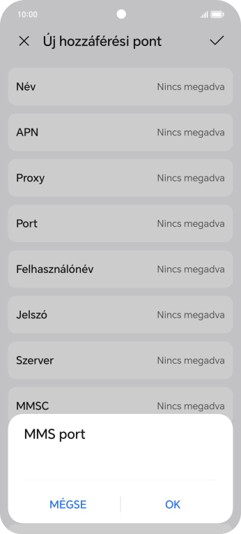 Írd be azt, hogy 8080, és válaszd az OK lehetőséget.