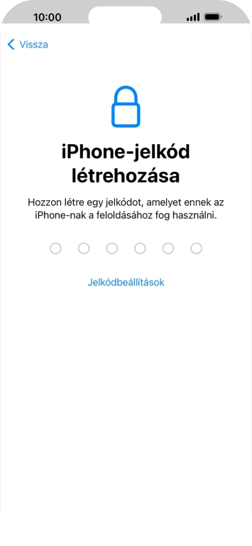 Válaszd a Jelkódbeállítások lehetőséget.
