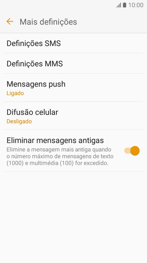 Prima Definições SMS.