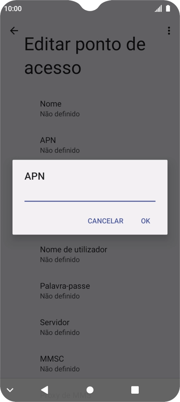 Introduza net2.vodafone.pt e prima OK.