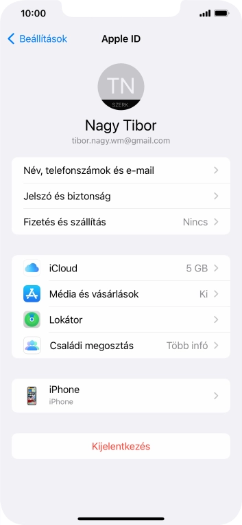 Húzd az ujjad felfelé a kijelző aljáról, hogy visszatérj a kezdőképernyőhöz.